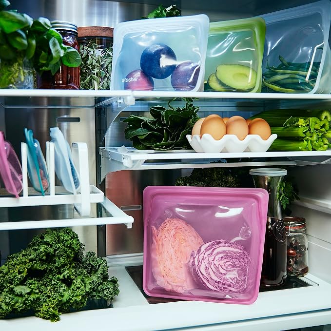 Stasher Premium Silicone Reusable Food Storage Stand-Up Bag Mega, Sous Vide - Image 2