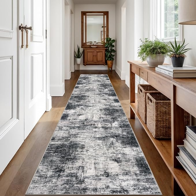 IOHOUZE Abstract Runner Rug 2x12 Ft Washable Runners - Image 8