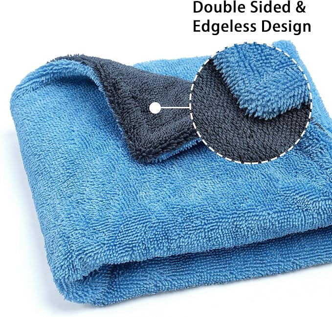 Greenfound Microfiber Towel for Cars, 1000GSM Car Drying Towel, Double Twist - Image 2