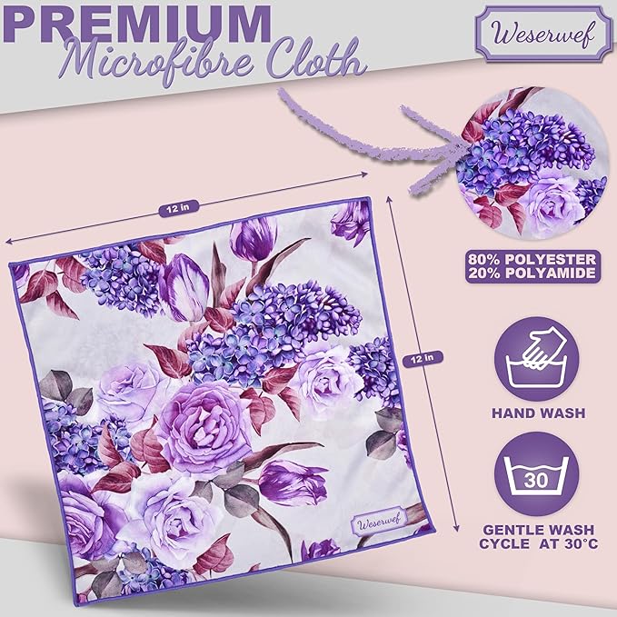 WESERWEF Design Microfiber Glasses Cleaning Cloth – Premium Cleaning Cloth - Image 2