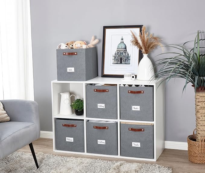 DECOMOMO Storage Cubes, Fabric Organizer Bins - Image 2