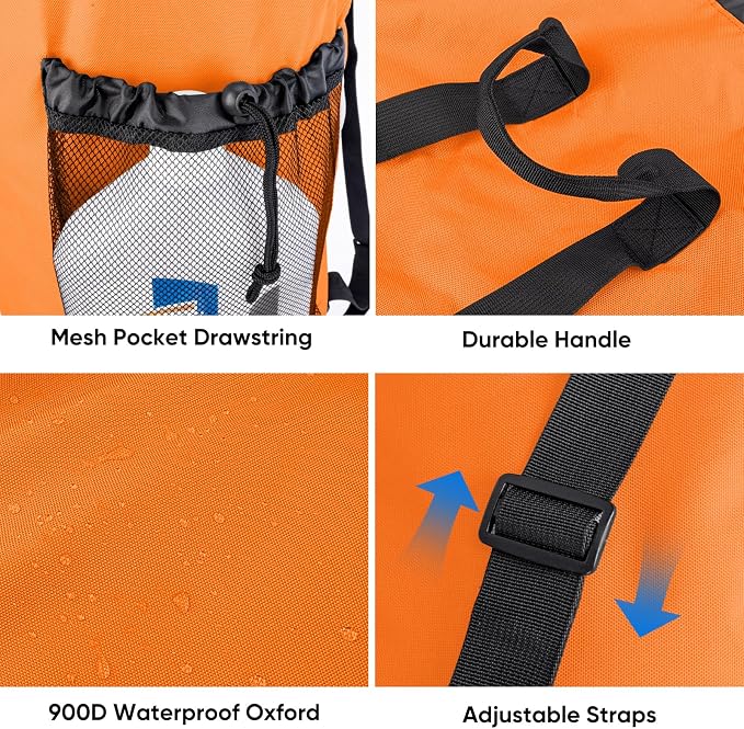 BALEINE 150L Laundry Bag Backpack, 900D Oxford Fabric Large Travel Laundry Bags - Image 3