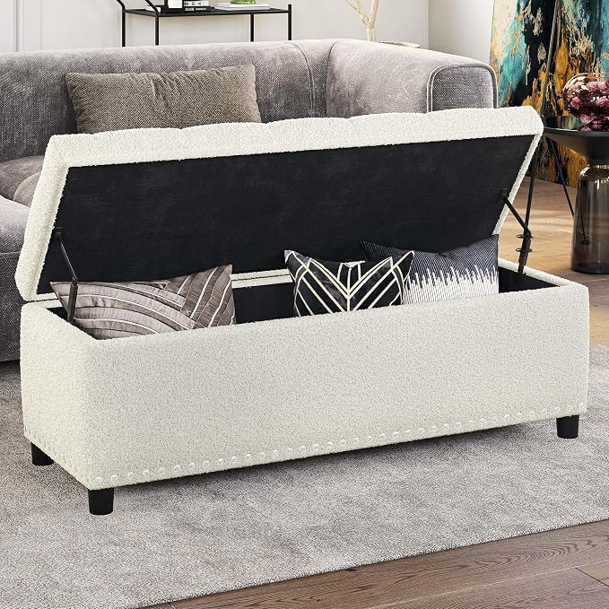 BELLEZE 47" Storage Ottoman, Storage Bench