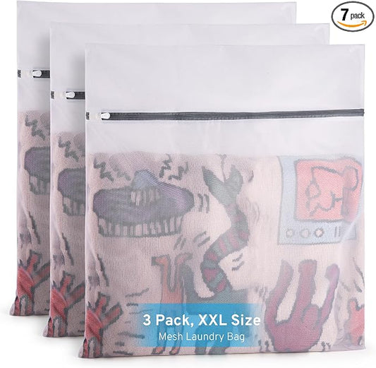 3 Pcs Mesh Laundry Bags Set for Delicates by UREZORGEAR
