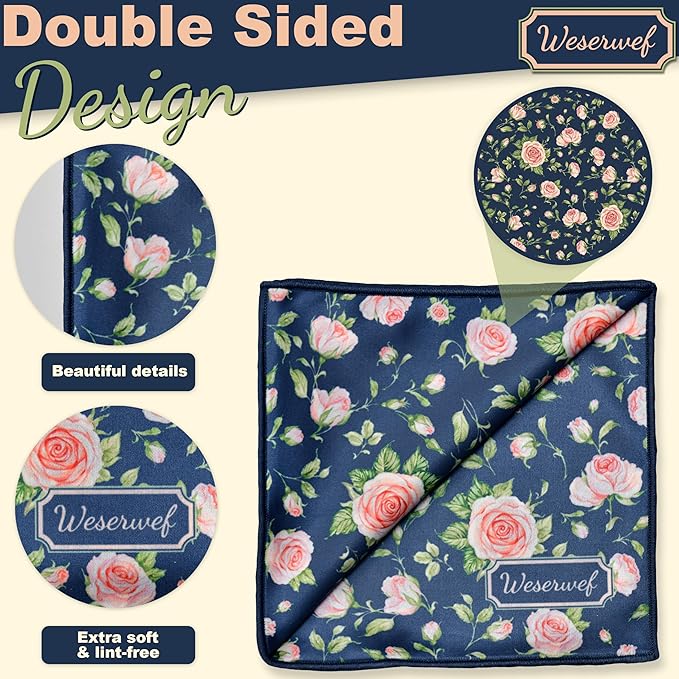 WESERWEF Design Microfiber Glasses Cleaning Cloth – Premium Cleaning Cloth - Image 3
