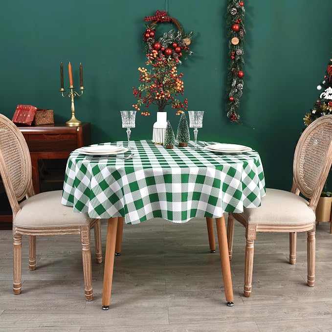 Waterproof Plaid Tablecloth Fabric - Image 8