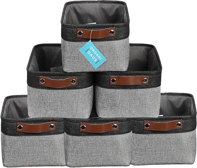 OrganiHaus Small Fabric Storage Baskets by OrganiHaus