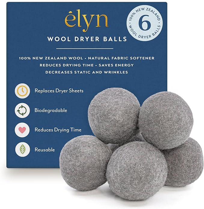 ELYN Wool Dryer Balls 6-Pack by ELYN