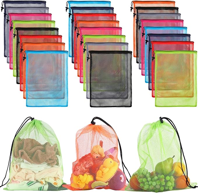 13"X15.5" 100Pcs Mesh Laundry Drawstring Bag Nylon Drawstring Gym Bag by DancingaColorfulLifeinSpiritualWorld