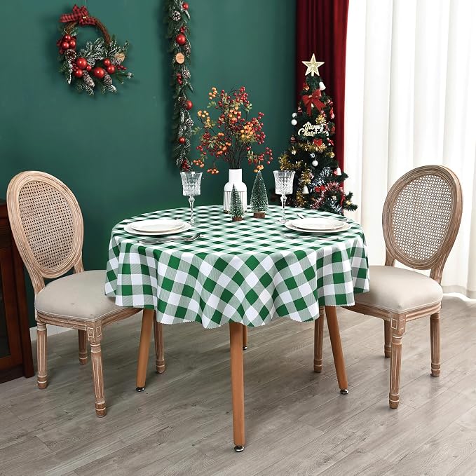 Waterproof Plaid Tablecloth Fabric - Image 7