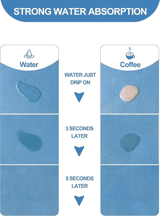 Dish Drying Mat for Kitchen Counter, Hide Stain Anti Absorbent for Kitchen - Image 2