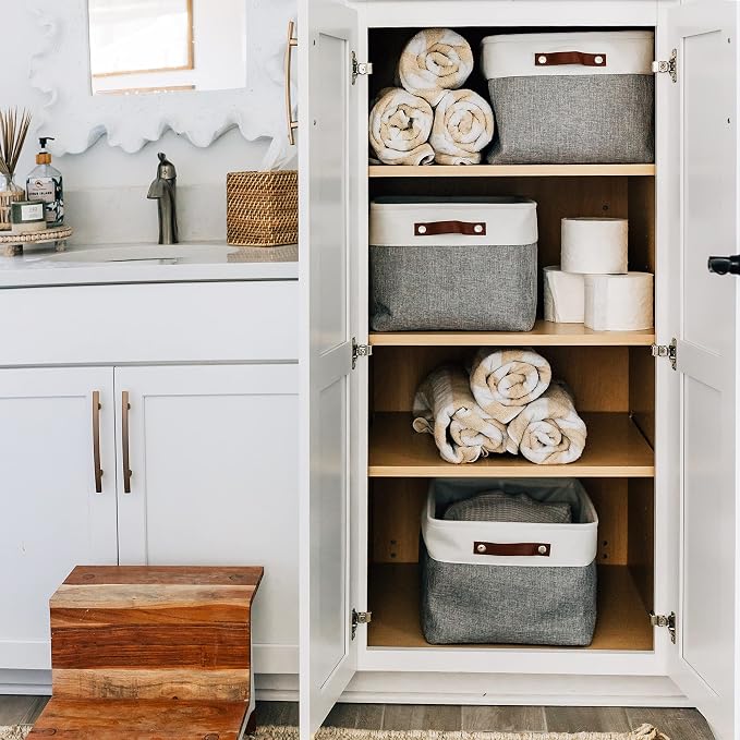 OrganiHaus Extra Large Fabric Storage Baskets - Image 6