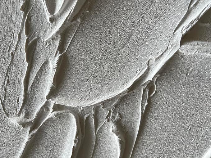 NANKAI Hand-Painted Thick Texture White Minimalist Oil Painting 24x48 Inches - Image 3