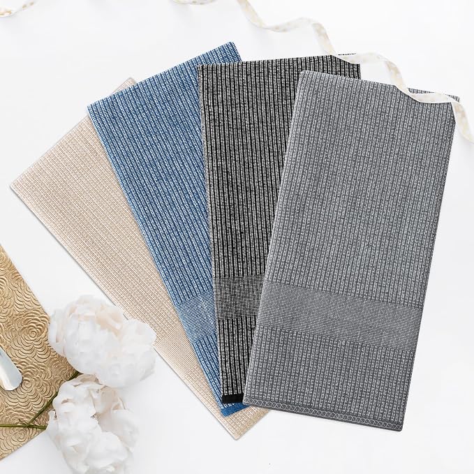 Homaxy Premium Kitchen Towels, Large Cotton Kitchen Hand Towels, Flat and Terry - Image 7