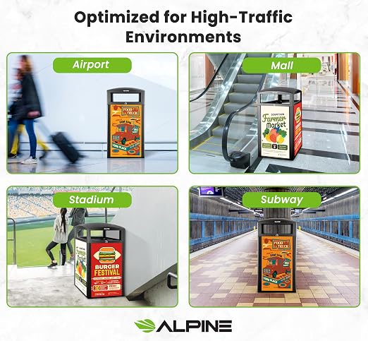 Alpine Outdoor Commercial Trash Can - Image 9