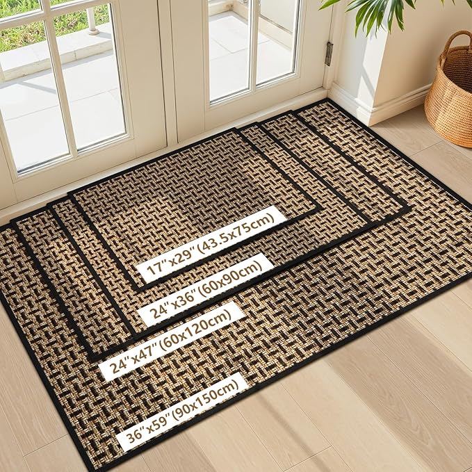 LEKEEPGO Door Mat Indoor Entrance 17"x29", Absorbent Indoor Door Mat, Non Slip - Image 7