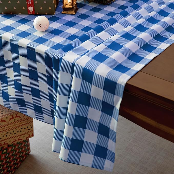 Classic Gingham Plaid Tablecloth Fabric - Image 4