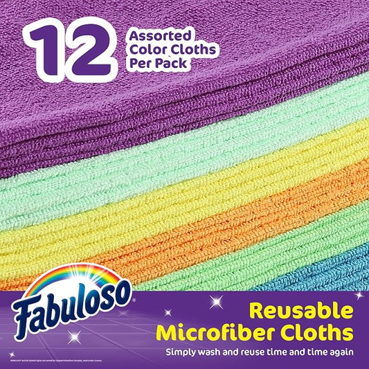 Fabuloso Microfiber Cleaning Cloths, Rainbow - Image 2