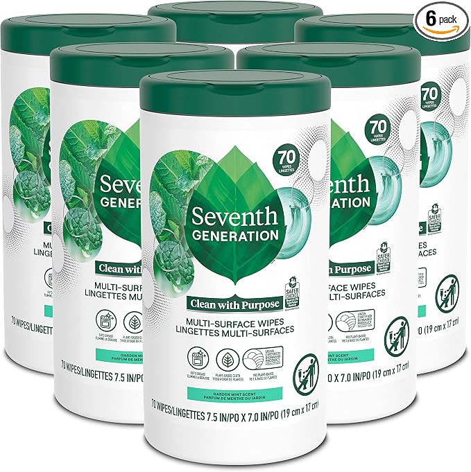 Seventh Generation Multi-Surface Wipes, Garden Mint scent, 70 ct by SeventhGeneration