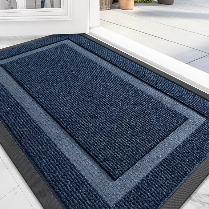 OLANLY Front Door Mat Indoor Outdoor Entrance, Waterproof All-Season, by OLANLY