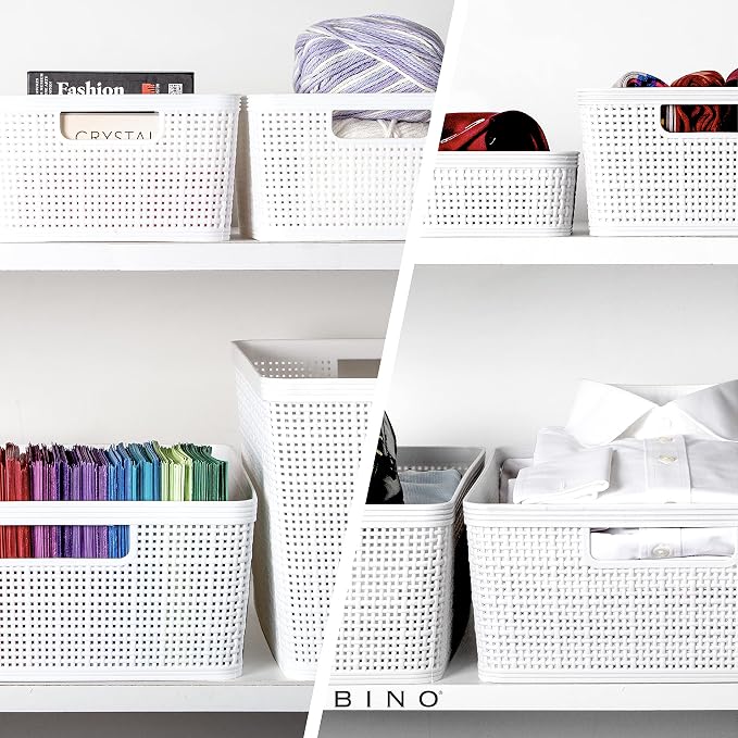 BINO | Woven Plastic Basket | Medium, Space - Image 4