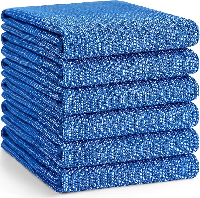 Homaxy Premium Kitchen Towels, Large Cotton Kitchen Hand Towels, Flat and Terry - Image 8
