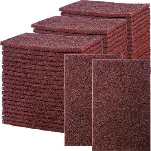 50 Pcs 7447 Fine General Purpose Scuff Pads 6 X 9 Inch Abrasive Hand Sanding by Dansib