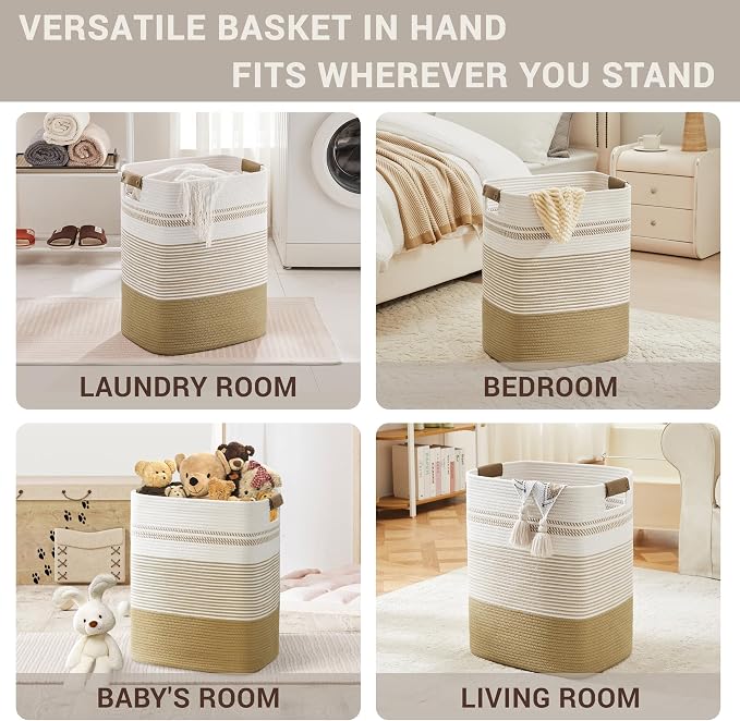85L Tall Laundry Hamper with Handles - Image 4