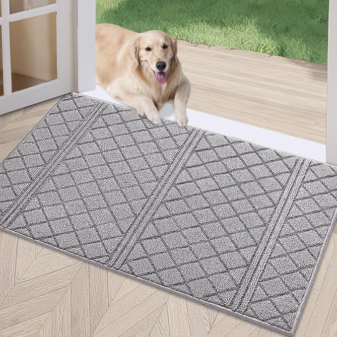 REFETONE Indoor Doormat, Front Back Door Mat 20"x32" Rubber Backing Non Slip by Refetone