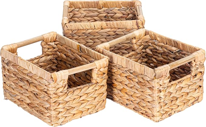 Small Wicker Baskets for Organizing Bathroom, Hyacinth Baskets for Storage - Image 8