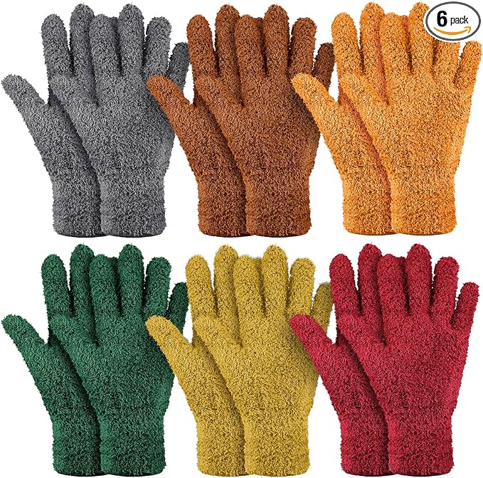 Bencailor 6 Pairs Microfiber Dusting Gloves, Dusting Cleaning Gloves Microfiber by Bencailor