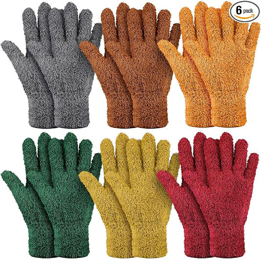 Bencailor 6 Pairs Microfiber Dusting Gloves, Dusting Cleaning Gloves Microfiber by Bencailor