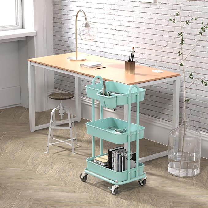 Simple Houseware 3-Tier Multifunctional Rolling Utility Cart - Image 4