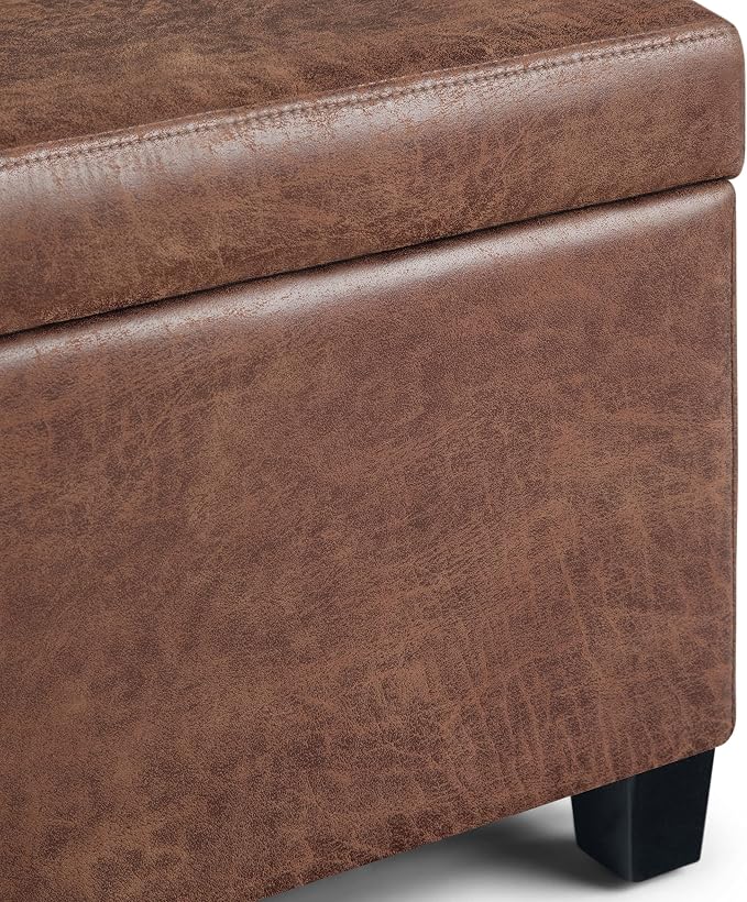 SIMPLIHOME Avalon 48 inch Wide Contemporary Rectangle Storage Ottoman Bench in - Image 9