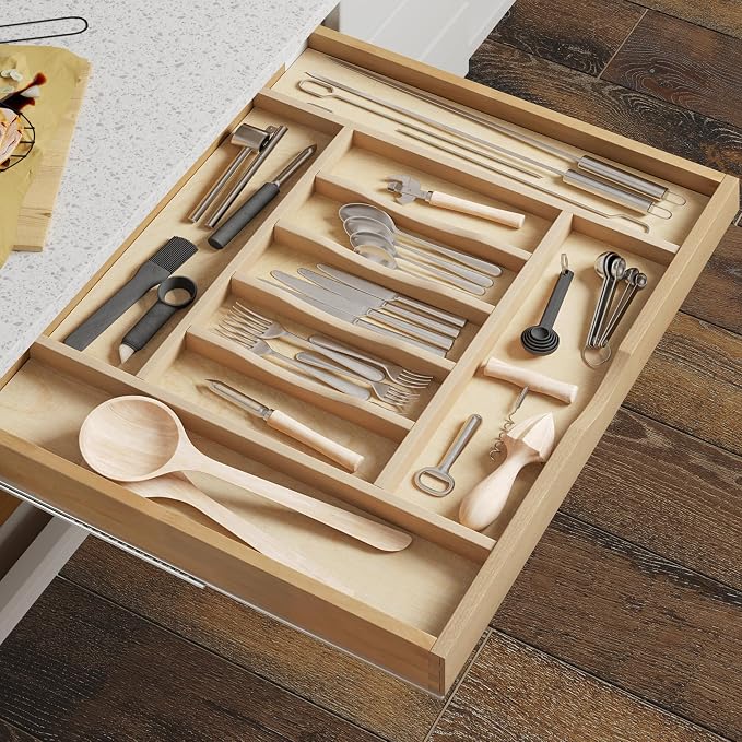 WelFurGeer Premium Wooden Silverware Organizer - Image 2