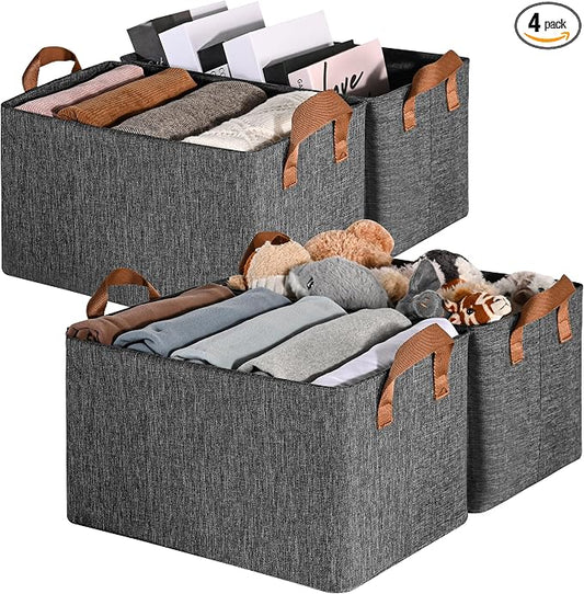 GRANNY SAYS Closet Storage Baskets, Collapsible Fabric Storage Bins by GRANNYSAYS