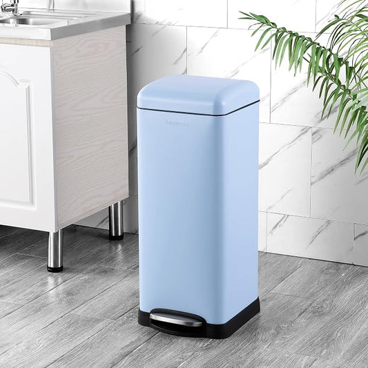 happimess HPM1007I Betty Retro 8-Gallon Step-Open Trash Can, Fingerprint - Image 2