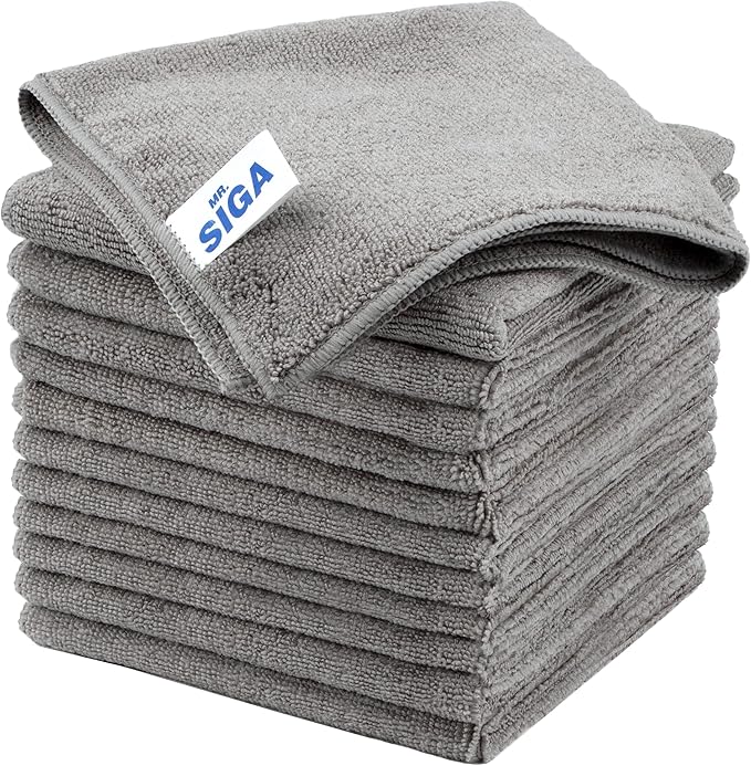 MR.SIGA Microfiber Cleaning Cloth, All-Purpose Microfiber Towels, Streak Free by MRSIGA
