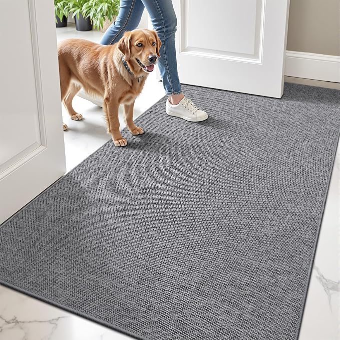 LUMI Ultra Thin Door Mat for Entryway, Easy Clean Welcome Entrance Mat for by LUMI