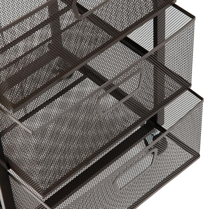 Mind Reader 3-Drawer Rolling Storage Cart, Office Organizer