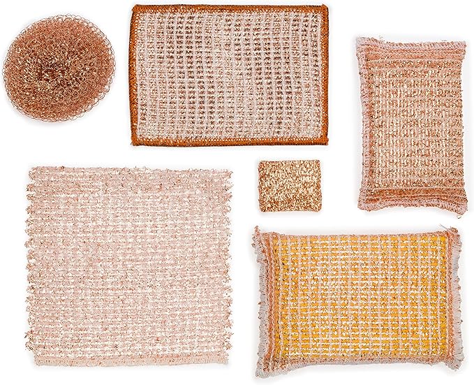 Redecker 2-Ply Woven Copper Scrubbing Cloth & Microfiber Cleaning Wipe – - Image 7