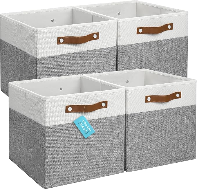 OrganiHaus 12x12 Fabric Storage Bins by OrganiHaus