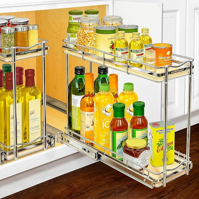 LYNK PROFESSIONAL® Élite™ Pull Out Spice Rack Organizer by LYNKPROFESSIONAL