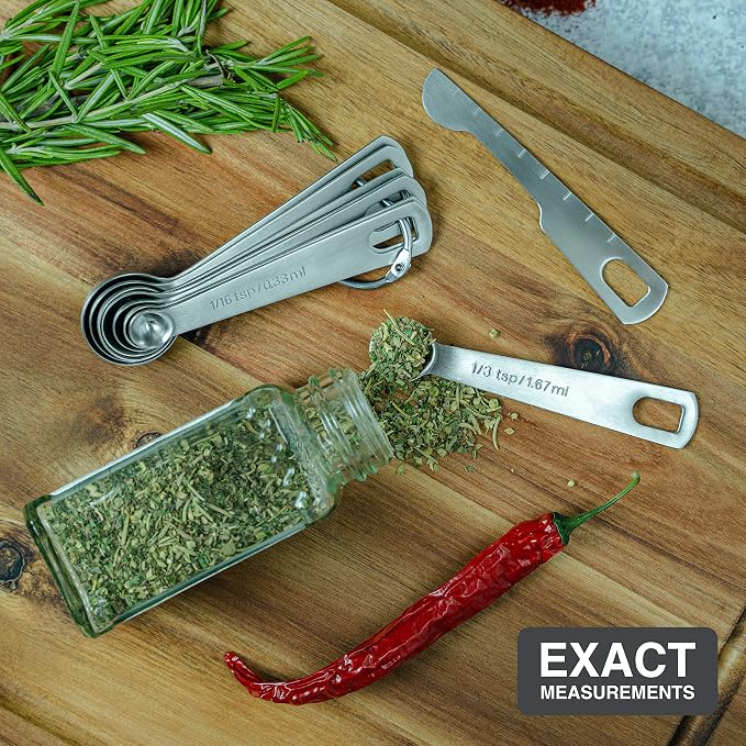 BALCI - 9 Measuring Spoons, Heavy Duty 18/8 Premium Stainless Steel Measuring - Image 5