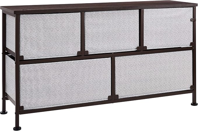 Amazon Basics Extra Wide Fabric 5-Drawer Storage Organizer Unit - Image 4