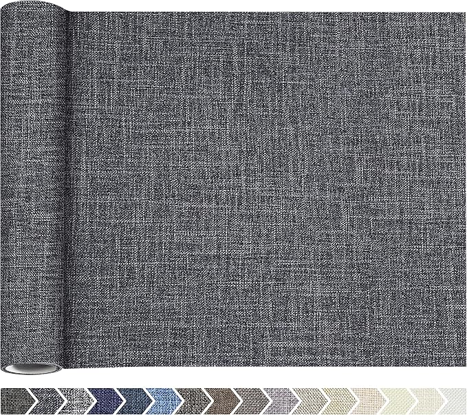 KING MOUNTAIN Fine Linen Fabric Patches, Self-Adhesive, 12x40 inch, by ForABetterHomeLife