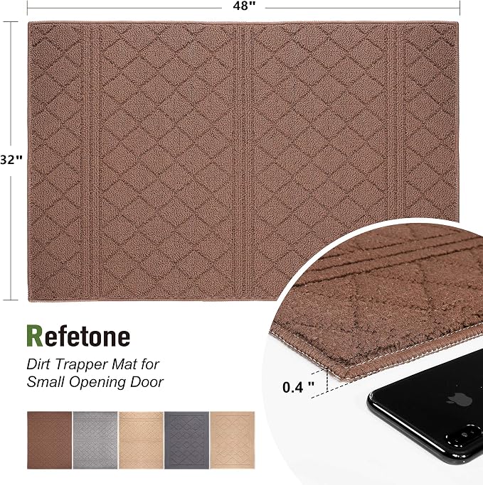 REFETONE Indoor Doormat, Front Back Door Mat 32"x48" Absorbent Rubber Backing - Image 2