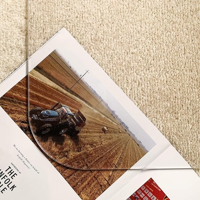 Crystal Clear 1/5" Thick 54" x 32" Heavy Duty Hard Chair Mat, Can be Used on - Image 4