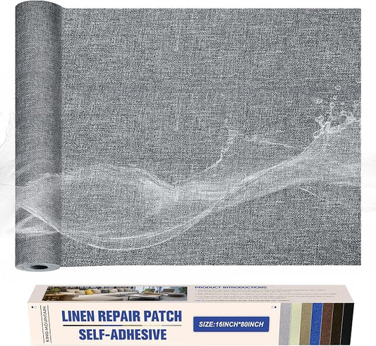 KING MOUNTAIN Linen Repair Patches, Self-Adhesive Linen Fabric Patches by ForABetterHomeLife