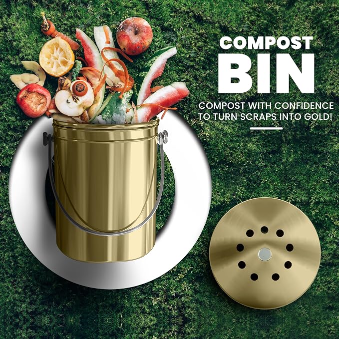 Utopia Kitchen Compost Bin for Kitchen Countertop - Image 2